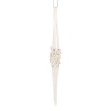 Clayre & Eef Christmas Ornament Ø 2x15 cm Transparent Glass
