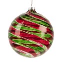 Clayre & Eef Christmas Bauble Ø 12x12 cm Red Glass