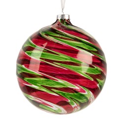 Clayre & Eef Christmas Bauble Ø 12x12 cm Red Glass