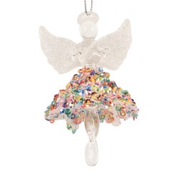 Clayre & Eef Christmas Ornament 5x5x9 cm Transparent Glass