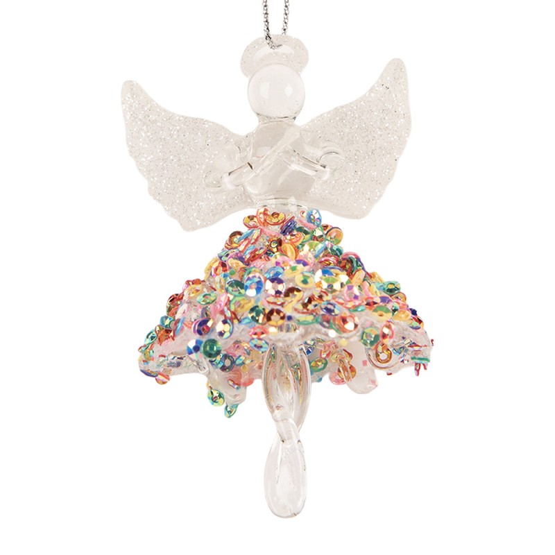 Clayre & Eef Christmas Ornament 5x5x9 cm Transparent Glass