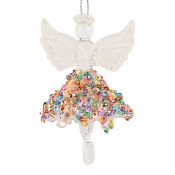 Clayre & Eef Christmas Ornament 5x5x9 cm Transparent Glass