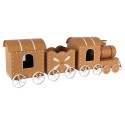 Clayre & Eef Christmas Decoration Figurine Train 97x19x28 cm Brown Metal