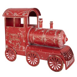 Clayre & Eef Christmas Decoration Figurine Train 69x15x28 cm Red Metal