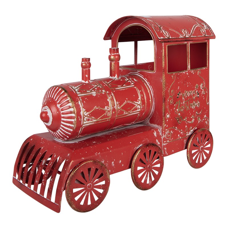Clayre & Eef Christmas Decoration Figurine Train 69x15x28 cm Red Metal