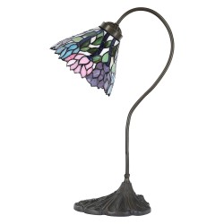 Lumilamp Tiffany Tafellamp Ø 20x51 cm E14/max 1x40W Paars Metaal