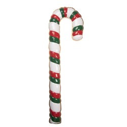 Clayre & Eef Christmas Decoration Figurine Candy Cane 30x3x101 cm White Metal