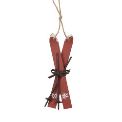 Clayre & Eef Anhänger 5x2x15 cm Rot Holz