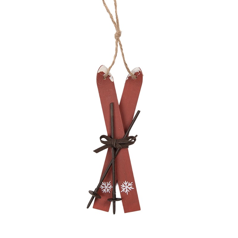 Clayre & Eef Anhänger 5x2x15 cm Rot Holz