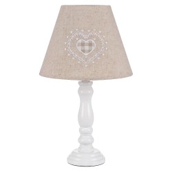 Clayre & Eef Lampe de table Blanc Bois