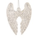 Clayre & Eef Christmas Ornament Wings 8x2x6 cm Transparent Glass