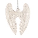 Clayre & Eef Christmas Ornament Wings 8x2x6 cm Transparent Glass
