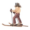 Clayre & Eef Dekorationsfigur 31x3x27 cm Braun Holz