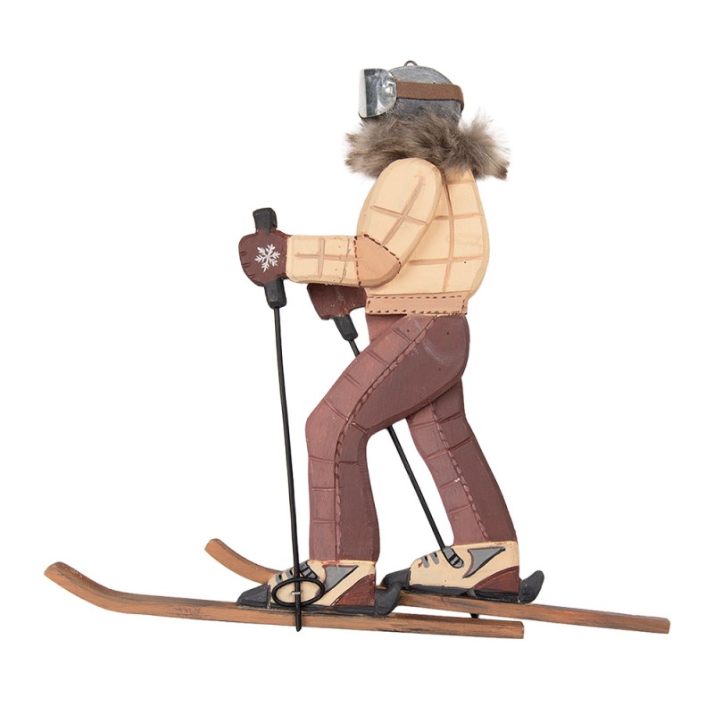 Clayre & Eef Dekorationsfigur 31x3x27 cm Braun Holz