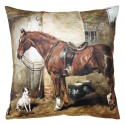 Clayre & Eef Coussin 45x45 cm Marron Polyester
