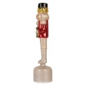 Clayre & Eef Statuetta decorativa di Natale 10x10x37 cm Rosso Vetro