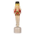 Clayre & Eef Statuetta decorativa di Natale 10x10x37 cm Rosso Vetro