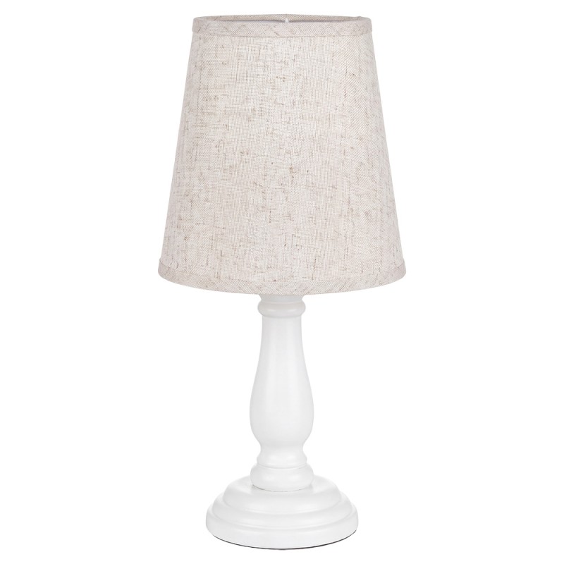 Clayre & Eef Lampada da tavolo Bianco Legno