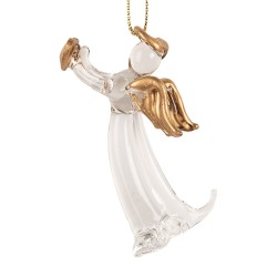 Clayre & Eef Ornamento Natalizio 6x4x7 cm Trasparente Vetro
