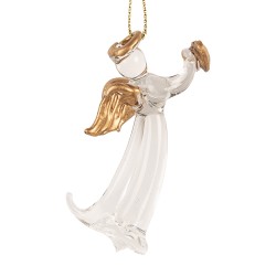 Clayre & Eef Ornamento Natalizio 6x4x7 cm Trasparente Vetro