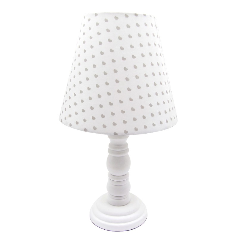 Clayre & Eef Lampada da tavolo Bianco Legno