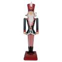 Clayre & Eef Kerstdecoratie Beeld Notenkraker 37x30x130 cm Groen Rood Metaal