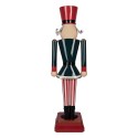 Clayre & Eef Kerstdecoratie Beeld Notenkraker 37x30x130 cm Groen Rood Metaal