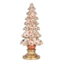 Clayre & Eef Statuetta decorativa di Natale Albero di Natale Ø 29x69 cm Bianco Plastica