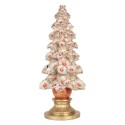 Clayre & Eef Statuetta decorativa di Natale Albero di Natale Ø 29x69 cm Bianco Plastica