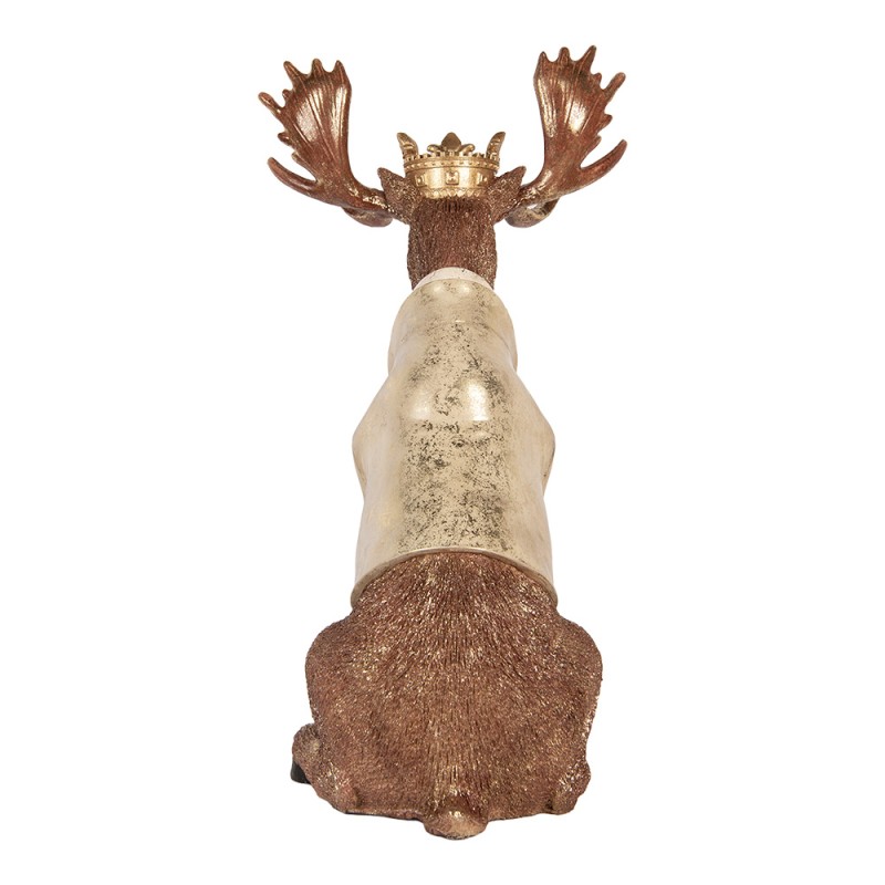 Clayre & Eef Statuetta decorativa Cervo 36x40x63 cm Marrone Plastica