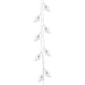 Clayre & Eef Decoration Christmas Garland White Plastic