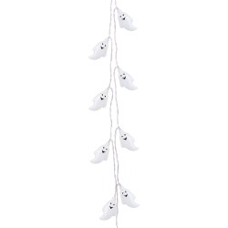 Clayre & Eef Decoration Christmas Garland White Plastic
