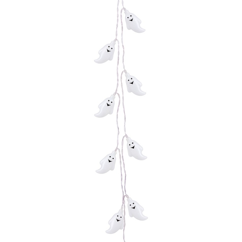 Clayre & Eef Decoration Christmas Garland White Plastic