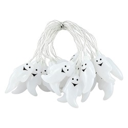 Clayre & Eef Decoration Christmas Garland White Plastic