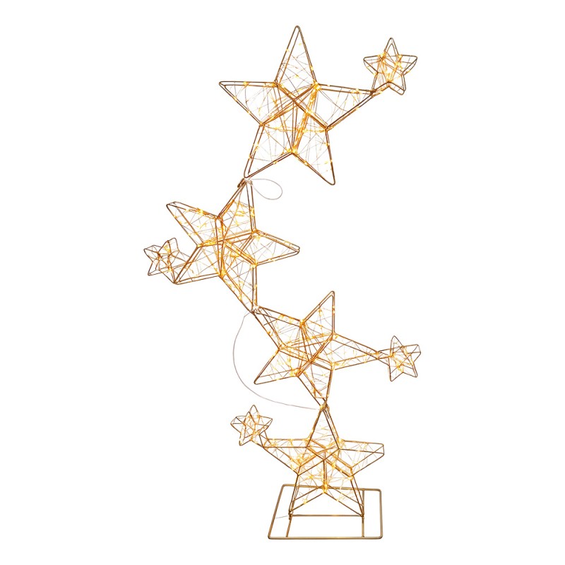 Clayre & Eef Floor Lamp Gold colored Plastic