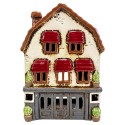 Clayre & Eef Teelichthalter Haus Beige Keramik