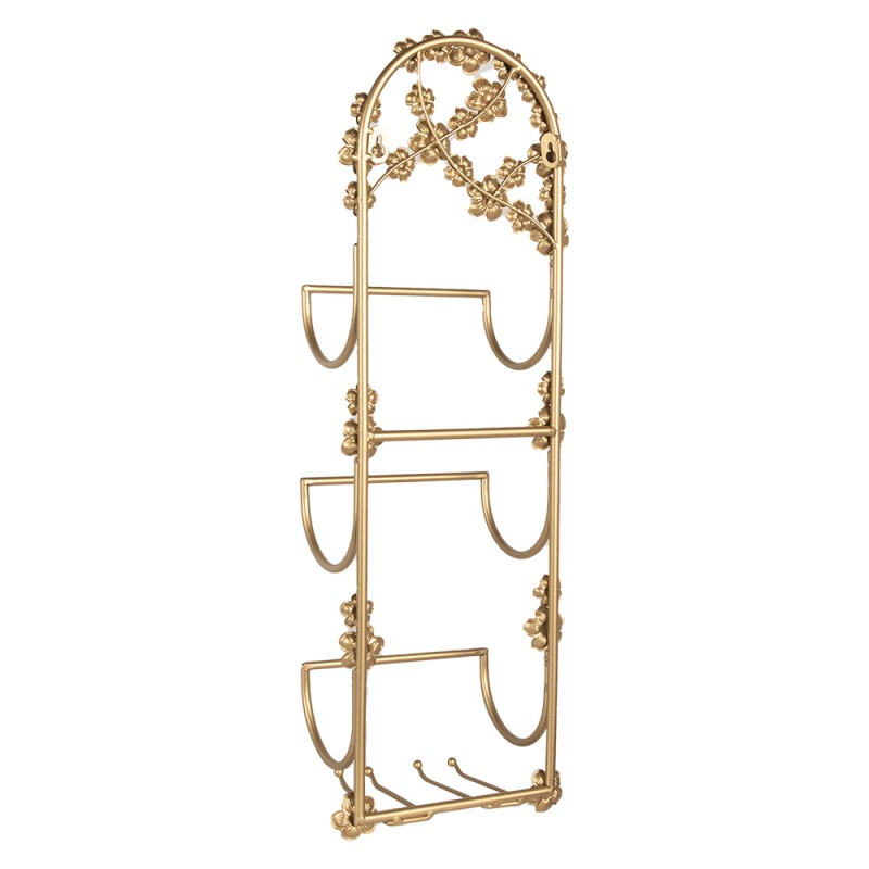 Clayre & Eef Portasciugamani 21x13x62 cm Color oro Metallo