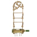 Clayre & Eef Portasciugamani 21x13x62 cm Color oro Metallo