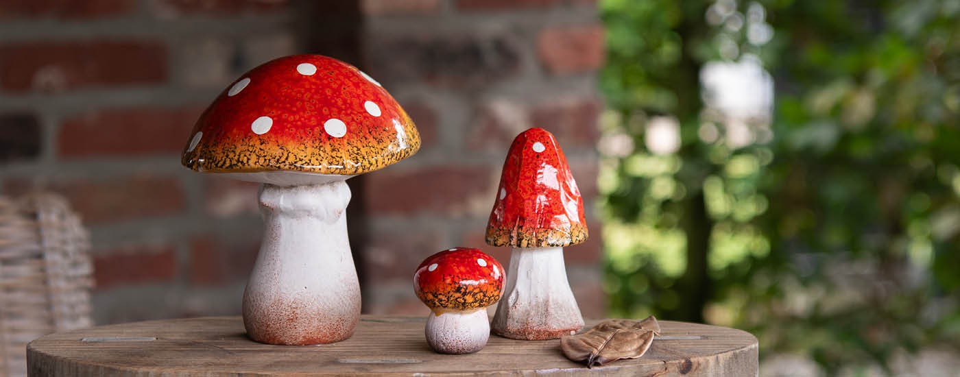 Order Clayre & Eef mushroom decorations online at MilaTonie!