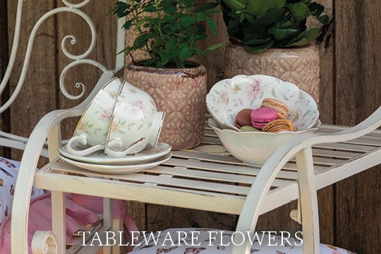 Tableware flowers