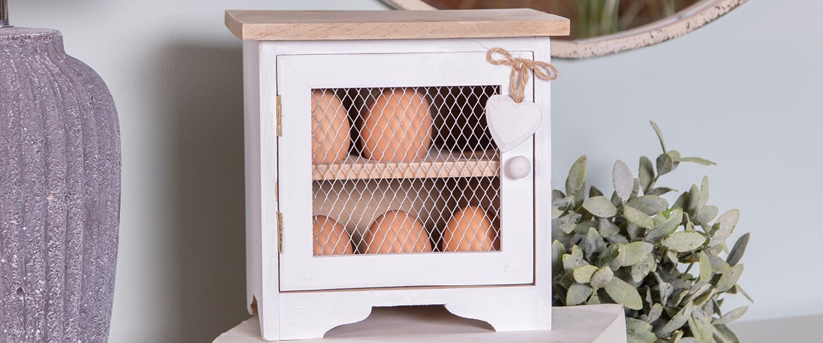 6H2108 Egg Holder 32x13x19 cm Brown Wood Chicken Egg Rack