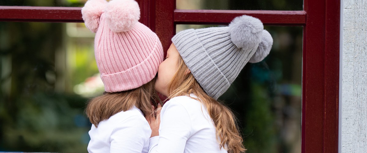 Acheter Ensemble écharpe et chapeau ours à oreilles pour enfants, chapeau  en laine tricoté en peluche et chaud pour garçons et filles