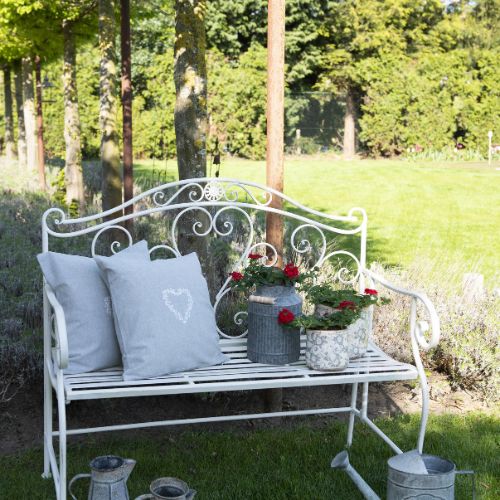 Bistro set bench with cushions