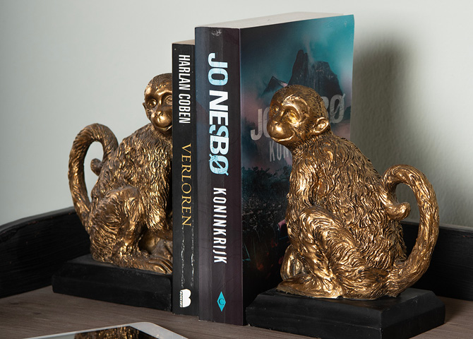 Bookends with Golden Monkeys
