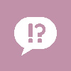 Speech bubble icon with an exclamation mark and question mark